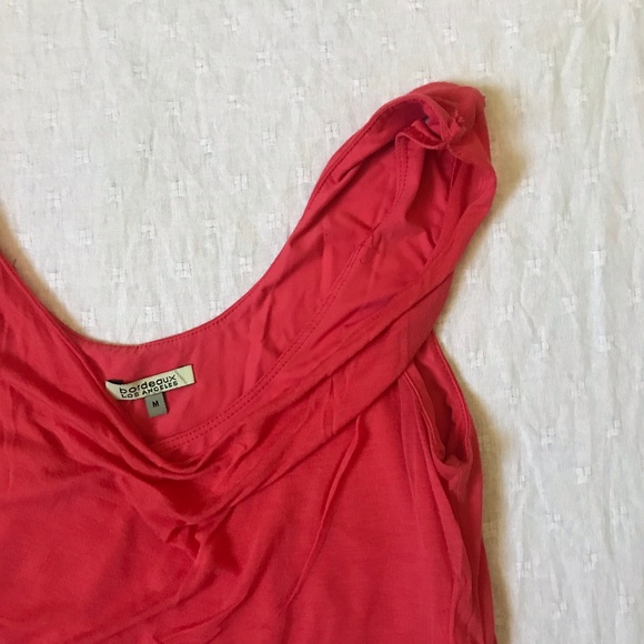 Bordeaux Los Angeles Double Layer Red Tank Top M - Picture 4 of 5